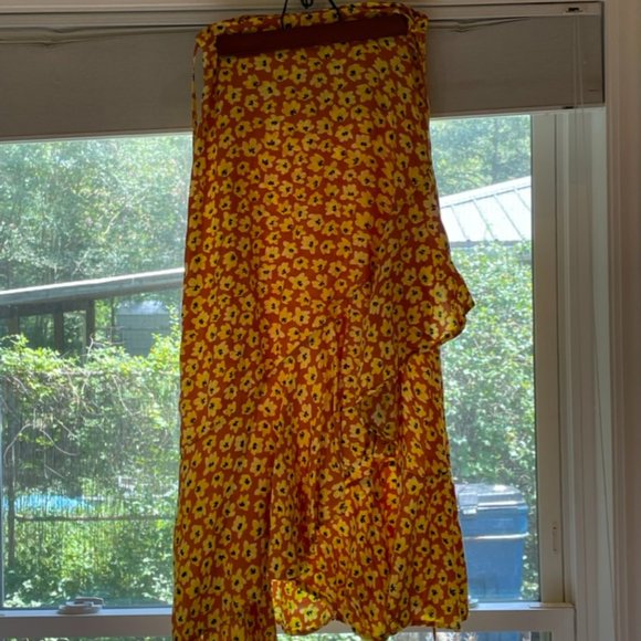 Faithfull the Brand Jasper midi skirt size 8 - Picture 11 of 12